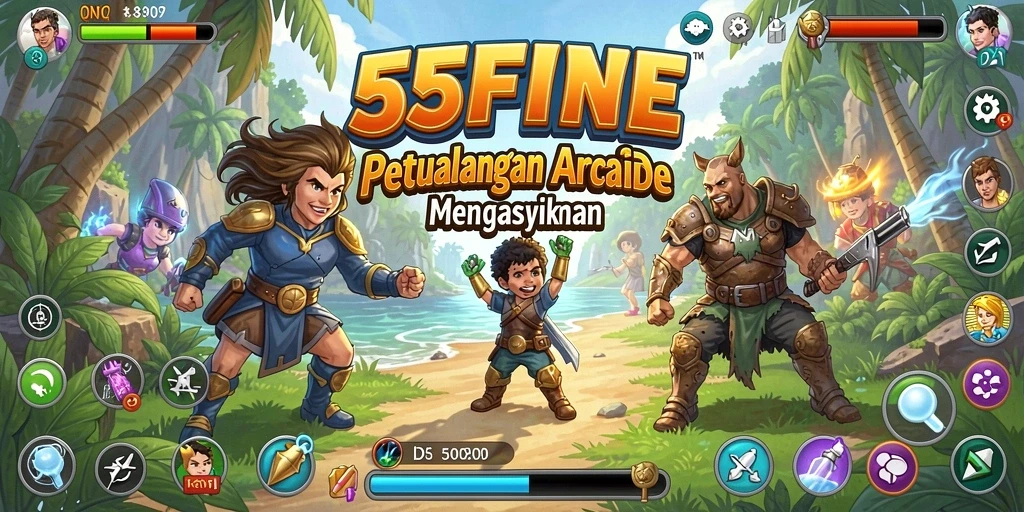 Tampilan gameplay 55FIVE yang seru dan penuh aksi.