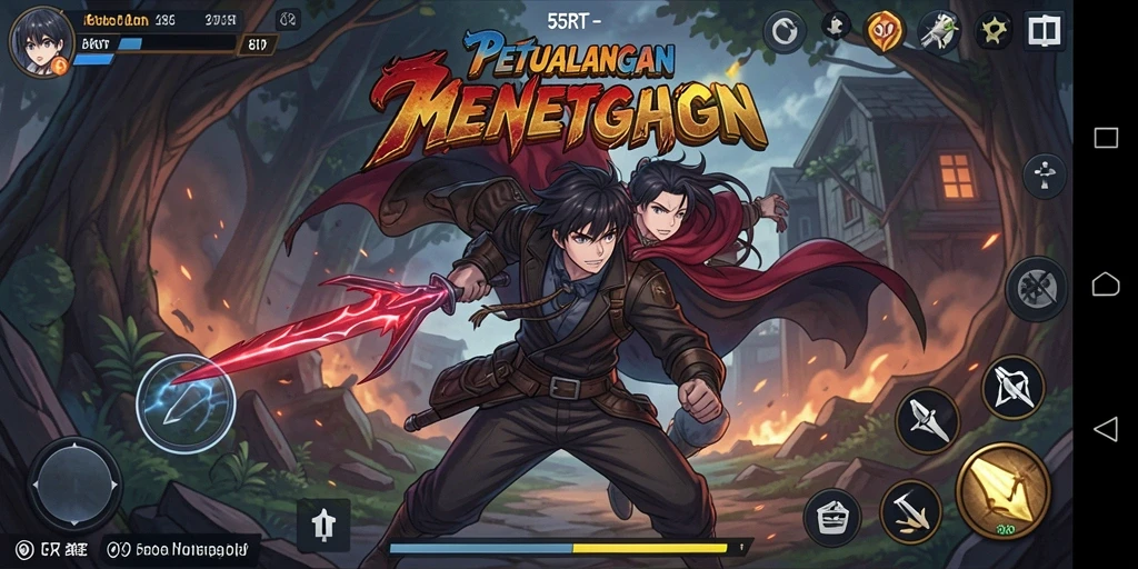 Tampilan menarik dari gameplay Anime yang mendebarkan.