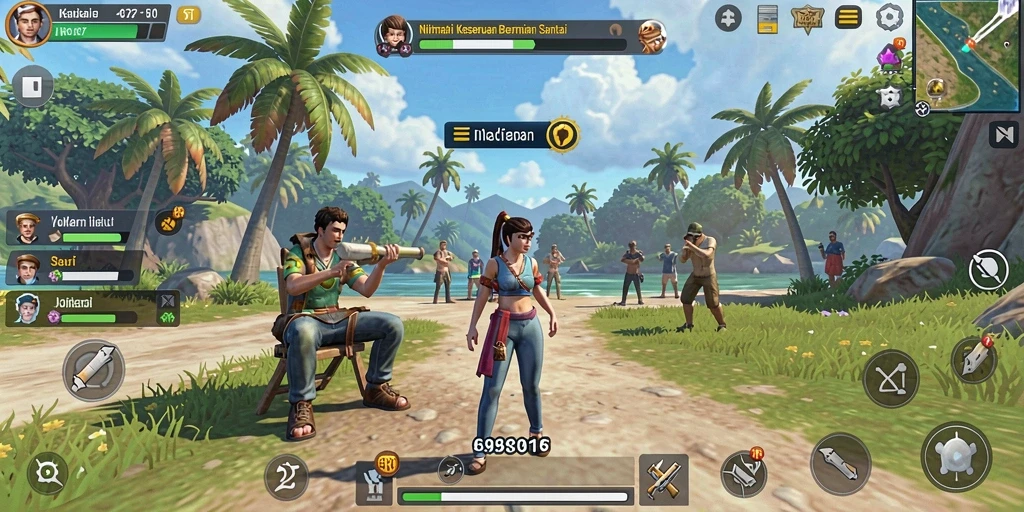 Tampilan gameplay 5RT yang penuh warna dan menyenangkan.