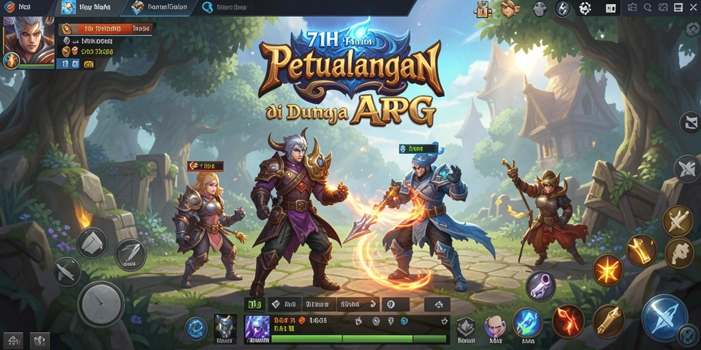 Tangkapan layar menunjukkan aksi seru gameplay ARPG 71H, penuh dengan petualangan dan pertarungan.