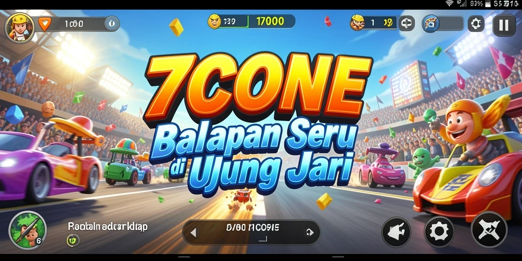 Gameplay balapan yang seru dan menantang di 7CONE.