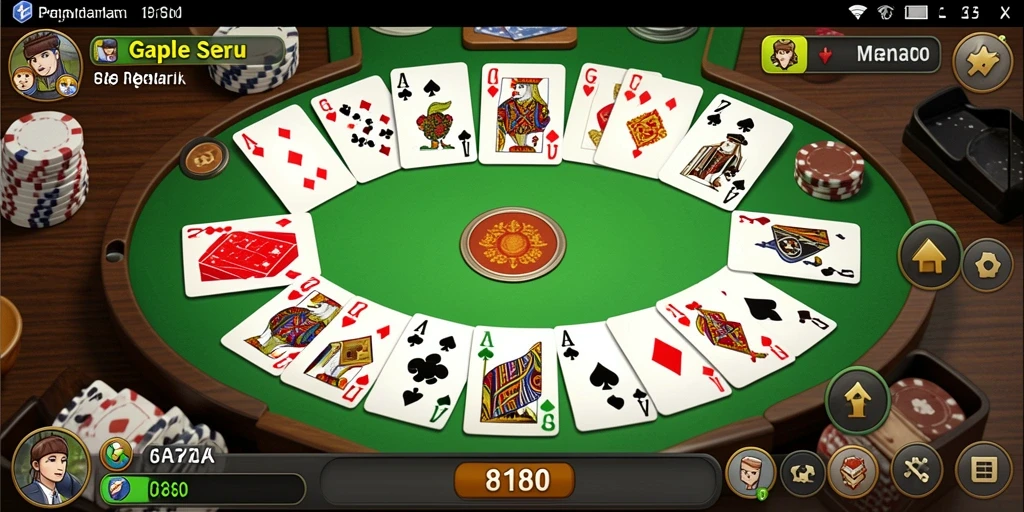 Tampilan gameplay Gaple yang seru dan interaktif.