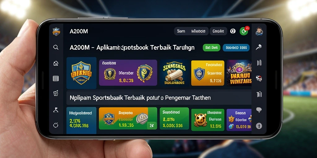 Tangkapan layar A200M menampilkan taruhan langsung yang mendebarkan.