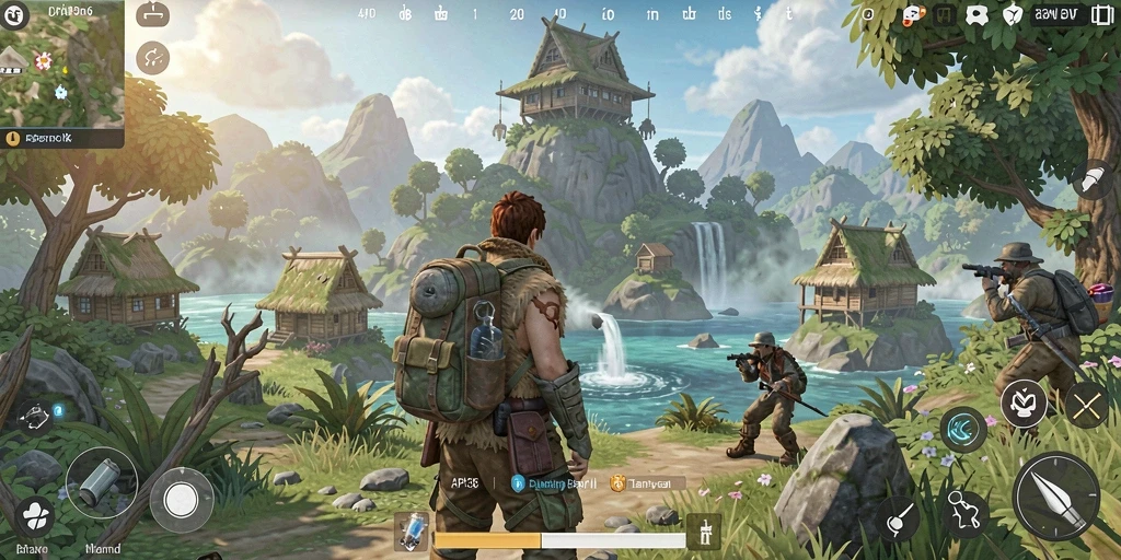 Tampilan gameplay API36 menunjukkan keindahan dunia terbuka yang luas.