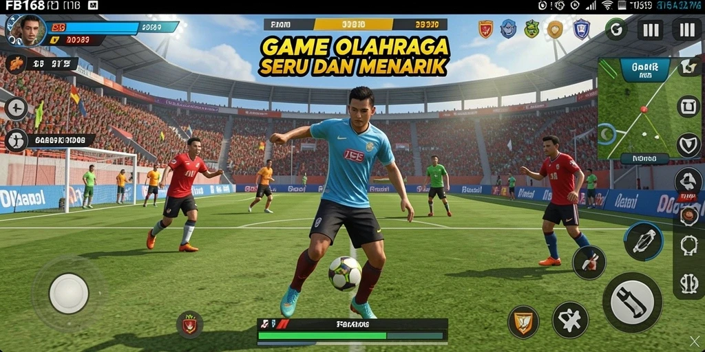 Tampilan gameplay seru di FB168 dengan berbagai olahraga.