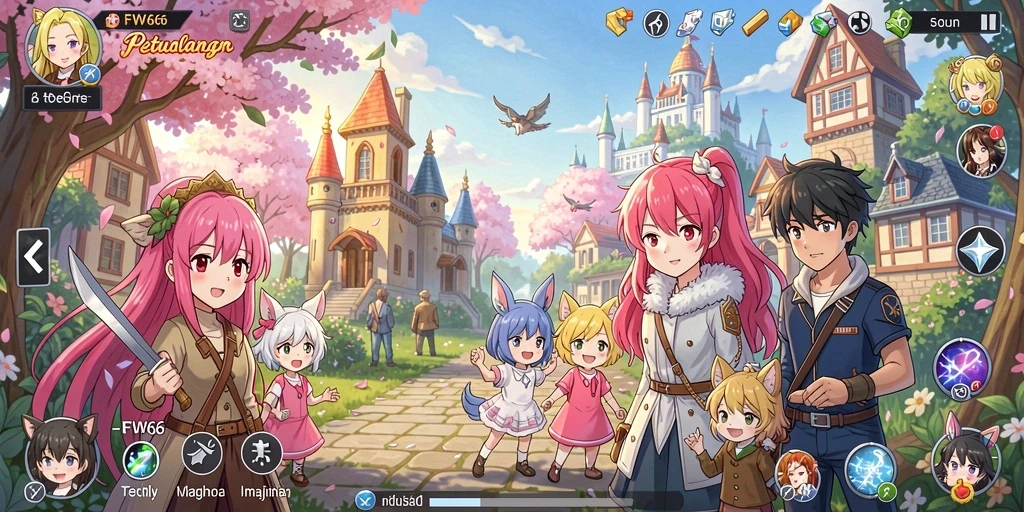 Tampilan gameplay FW66 yang penuh warna dan aksi seru.