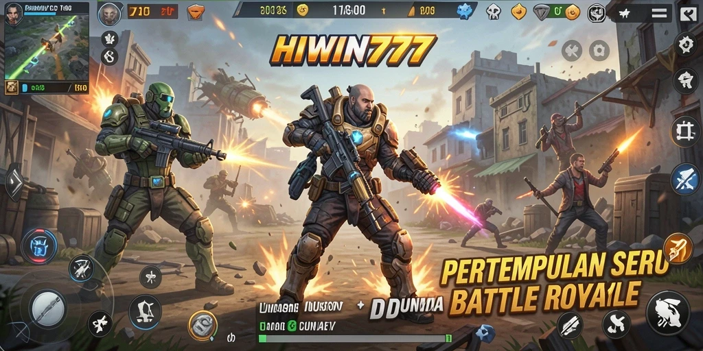 Tangkapan layar menampilkan pertempuran seru di medan HIWIN777.