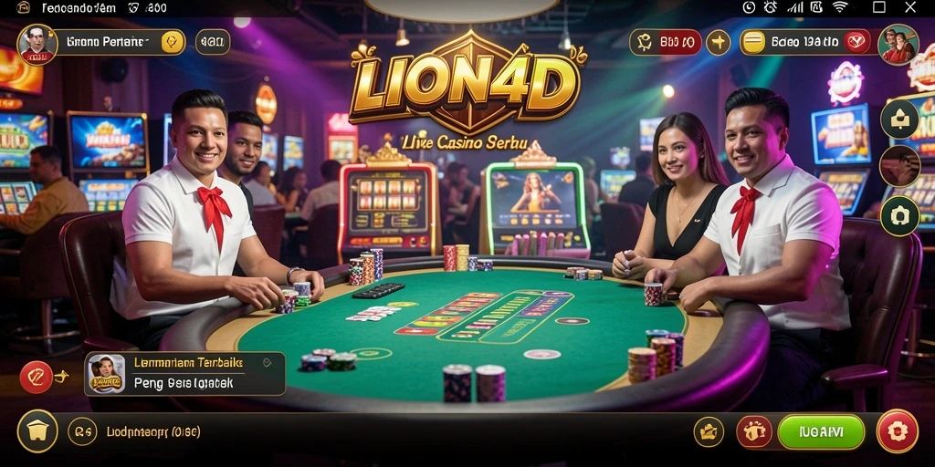 Tampilan gameplay seru di LION4D dengan dealer langsung.