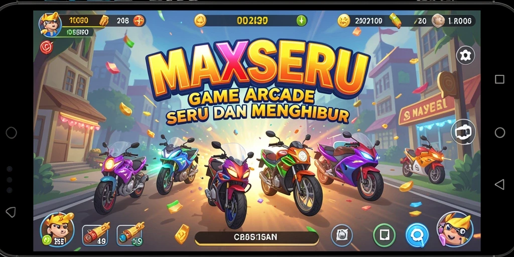 Tampilan gameplay seru MAXSERU yang menghibur.