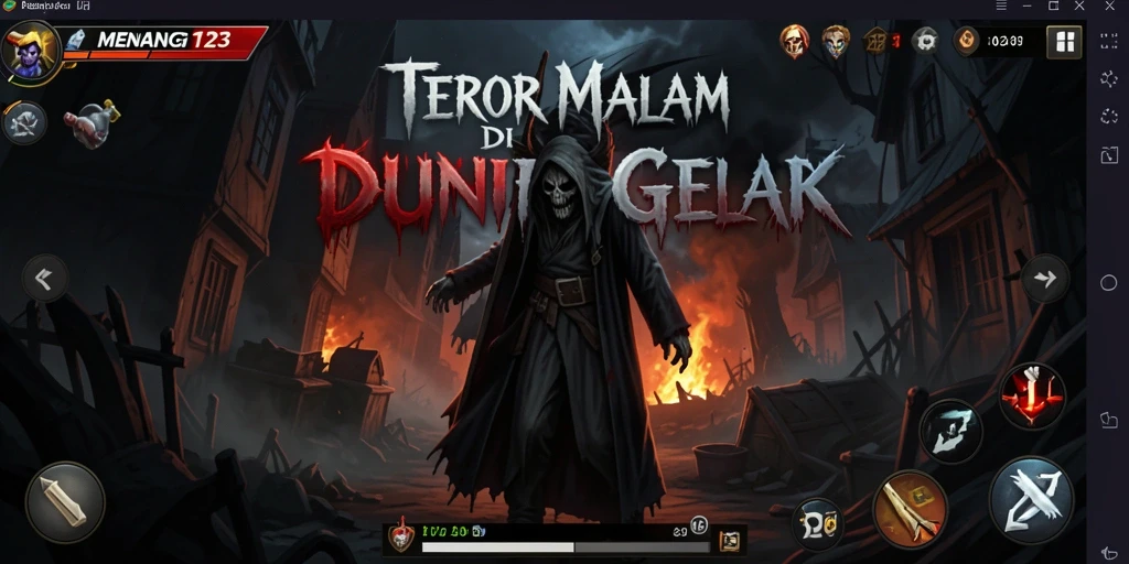 Tampilan gameplay MENANG123 yang menyeramkan dan menegangkan.