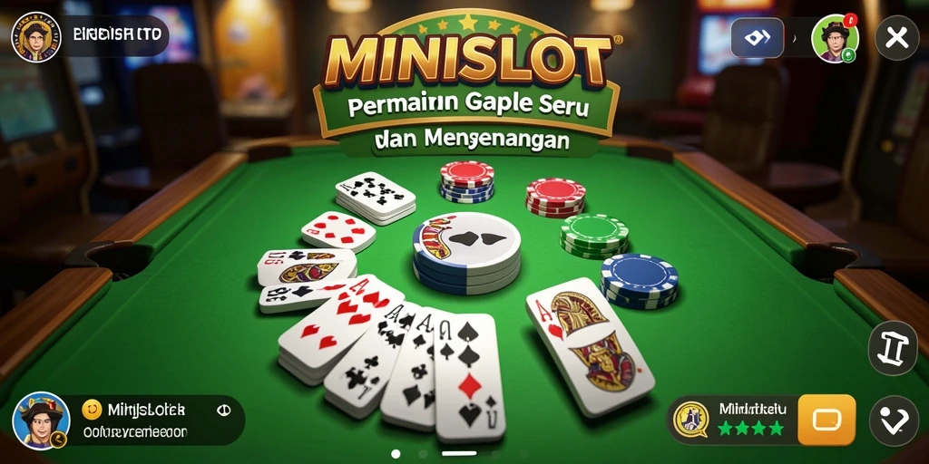 Gambar menampilkan gameplay seru Gaple dalam MINISLOT.