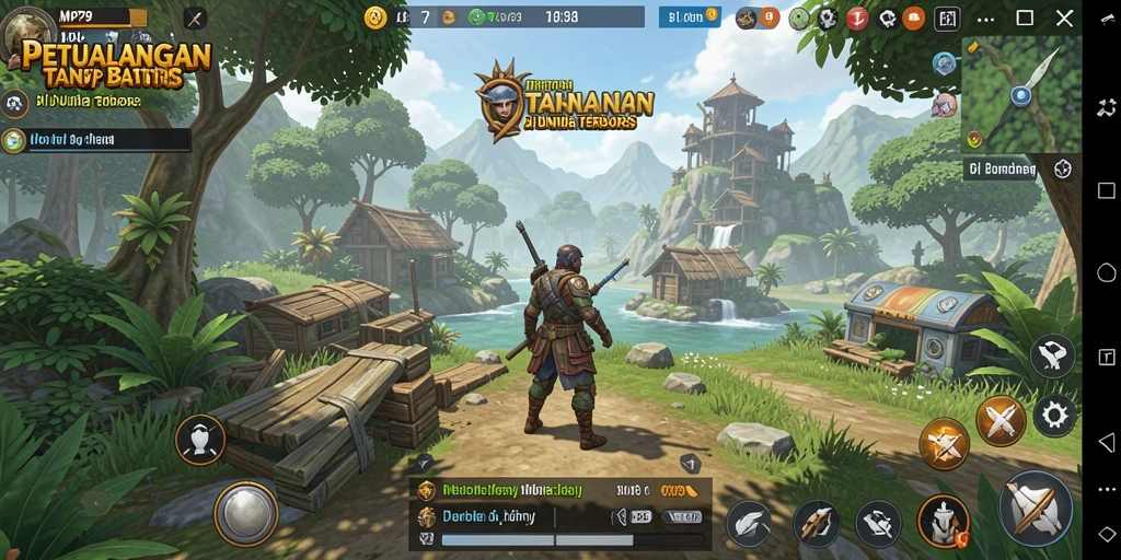 Screenshot gameplay MVP789 menampilkan eksplorasi dunia terbuka yang luas.