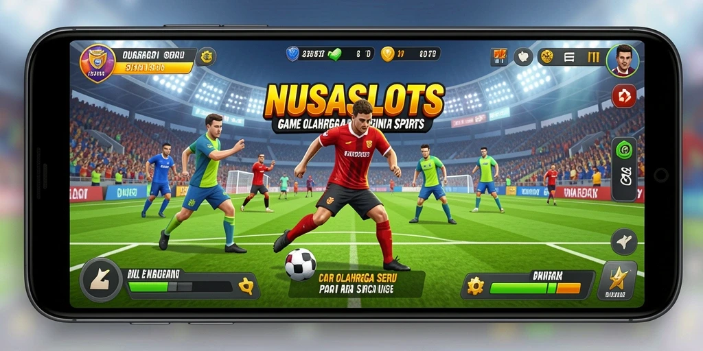 Tampilan gameplay NUSASLOTS dengan aksi olahraga mendebarkan.