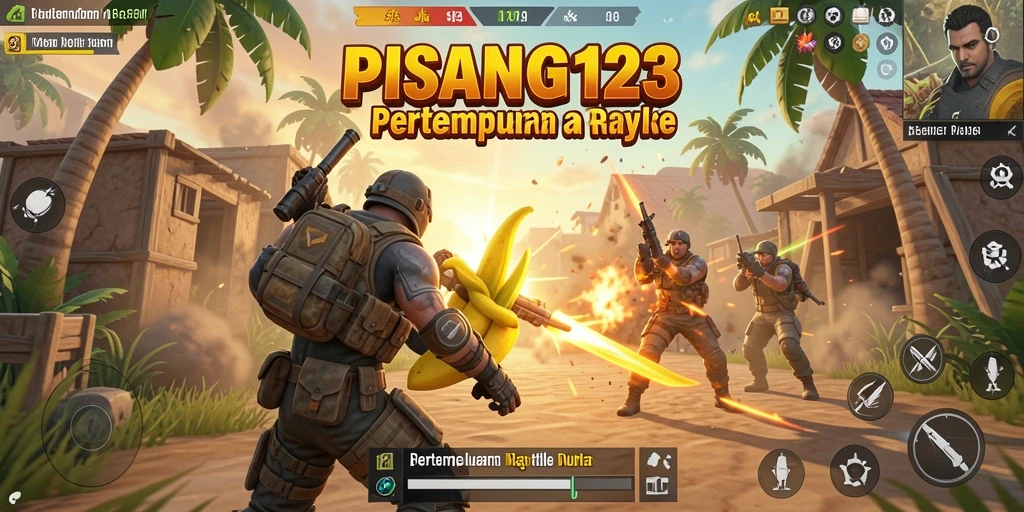 Gameplay seru dan intens dalam PISANG123 Battle Royale.