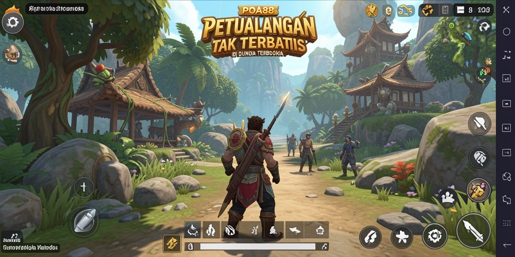 Screenshot gameplay POA88 yang menampilkan petualangan luar biasa di dunia terbuka.