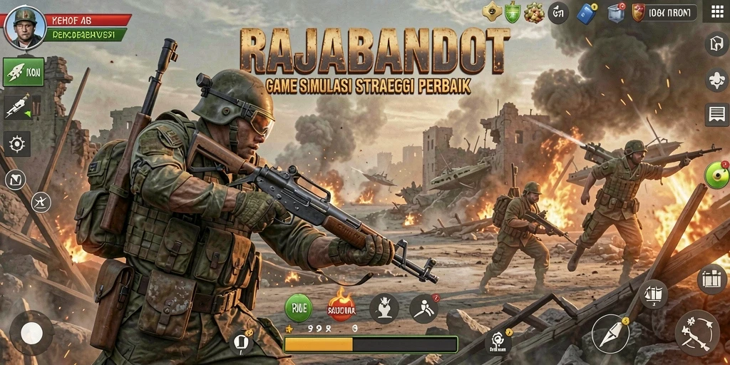 Tampilan menarik dari gameplay RAJABANDOT yang penuh strategi.