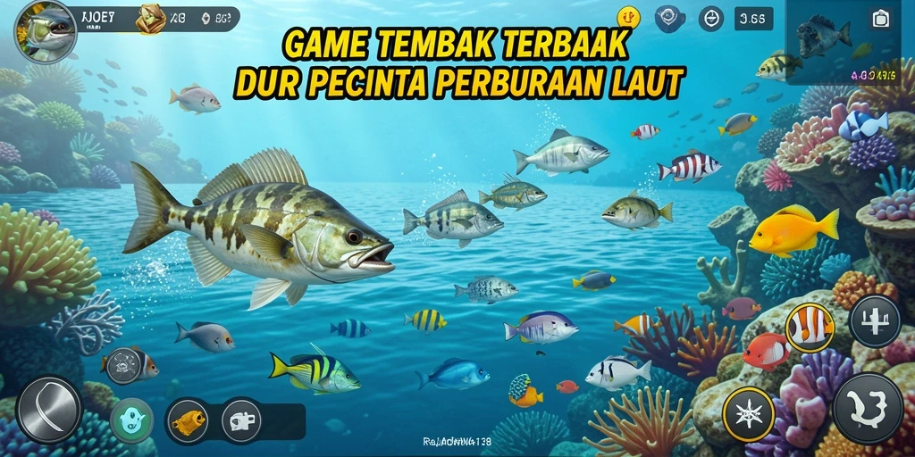 Gameplay seru dengan berbagai jenis ikan untuk ditangkap.