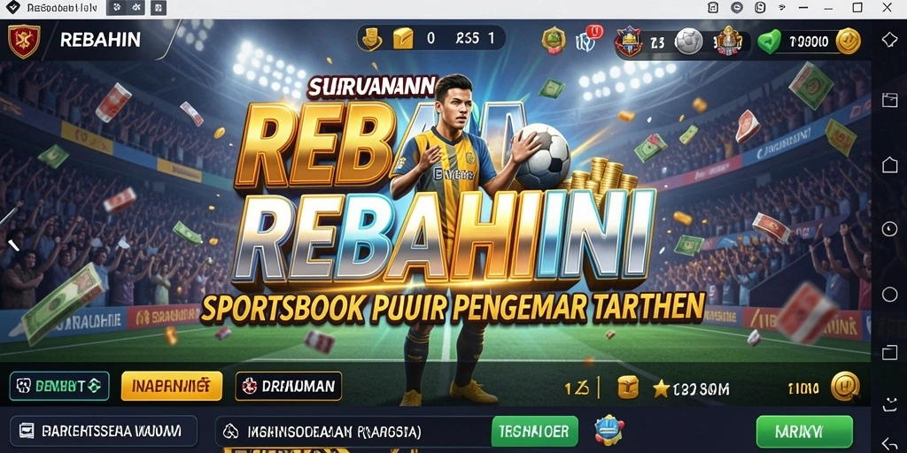 Tampilan utama <strong>REBAHIN</strong> menampilkan taruhan olahraga secara langsung.