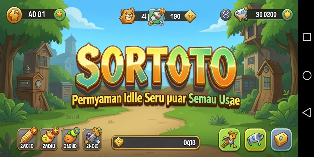 Tampilan gameplay SORTOTO yang seru dan santai, cocok untuk semua pemain.