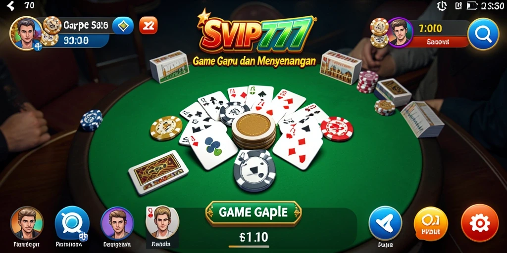 Tampilan menarik dari gameplay Gaple di SVIP777.