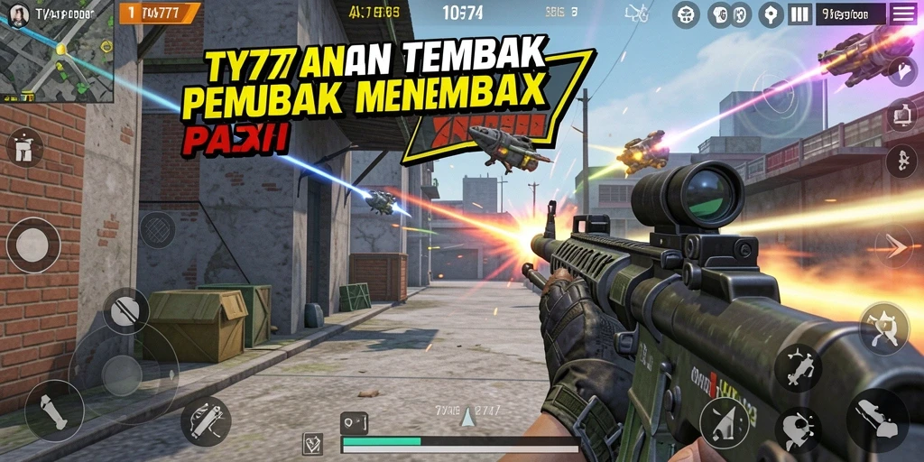 Gameplay TYA777 yang mengasyikkan dalam aksi tembak menembak.