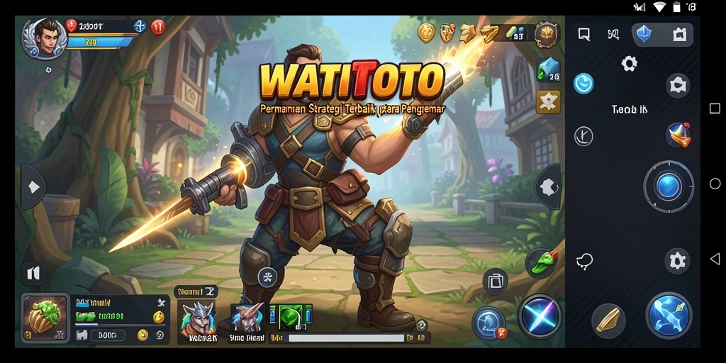 Tangkapan layar gameplay WATITOTO yang menampilkan pertempuran strategi yang mendebarkan.