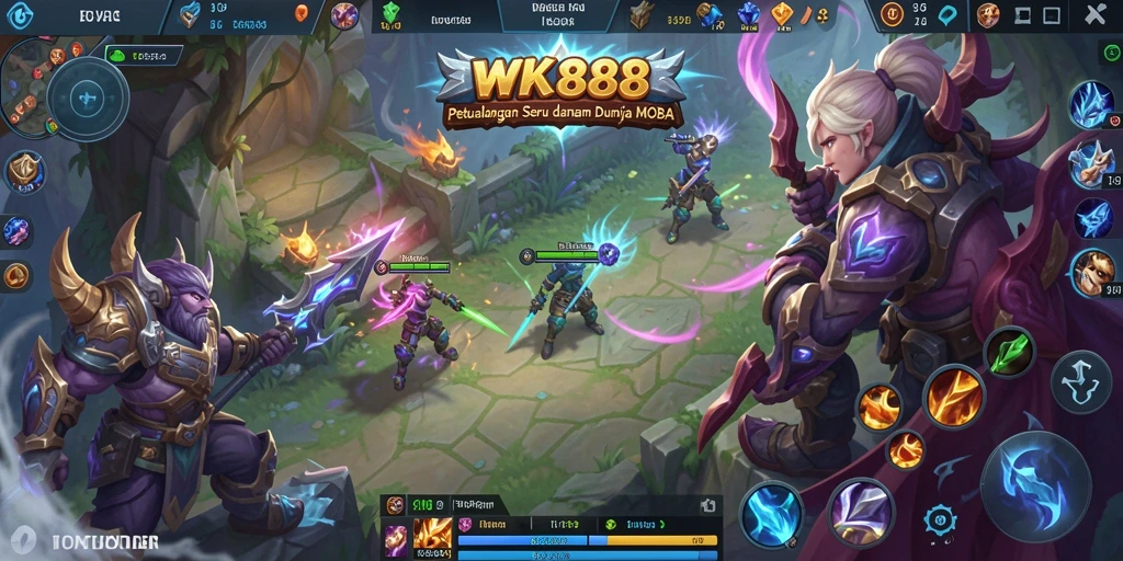 Tampilan gameplay seru di WK888 dengan aksi seru dan strategi tim.