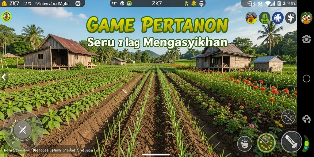 Tampilan gameplay menyerasikan keseruan bertani di ZK7.